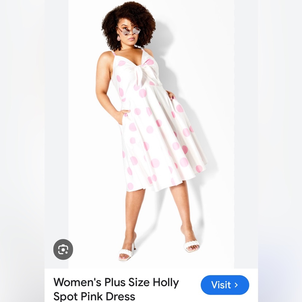 NWOT City Chic Holly Spot Dress